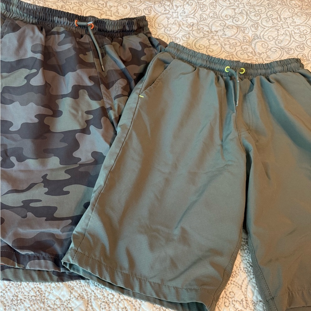 Eddie Bauer Kids' Green and Yellow Shorts
